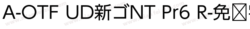 A-OTF UD新ゴNT Pr6 R字体转换